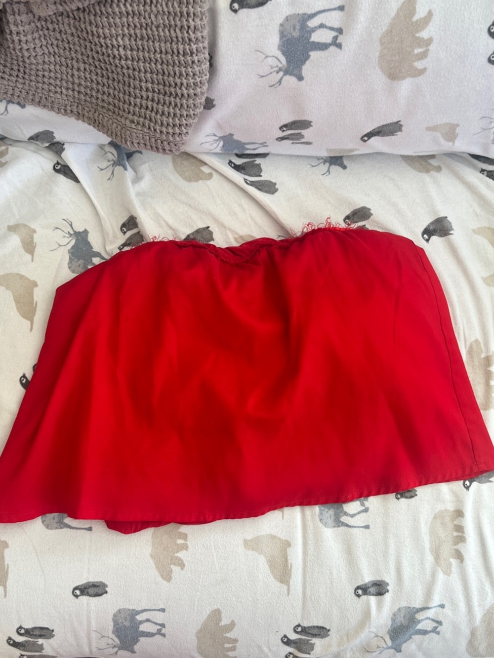 Red Tiered Mesh Maxi Skirt - Women's Flowing Skirt with liners - Picture 5 of 6